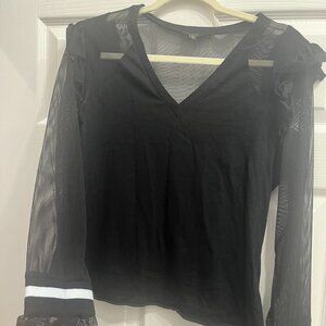 Sport luxe black top, size L - Like New